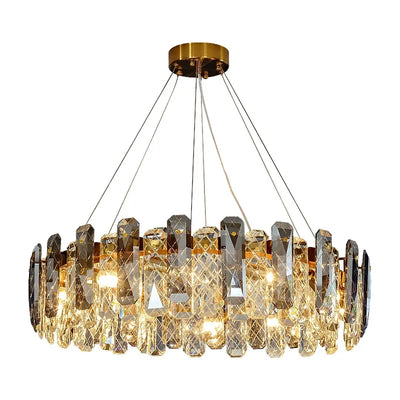 Modern Luxury Crystal Chandelier for Home Decor in Living and Dining Rooms Hanging Lamps with Glass Pendant Light