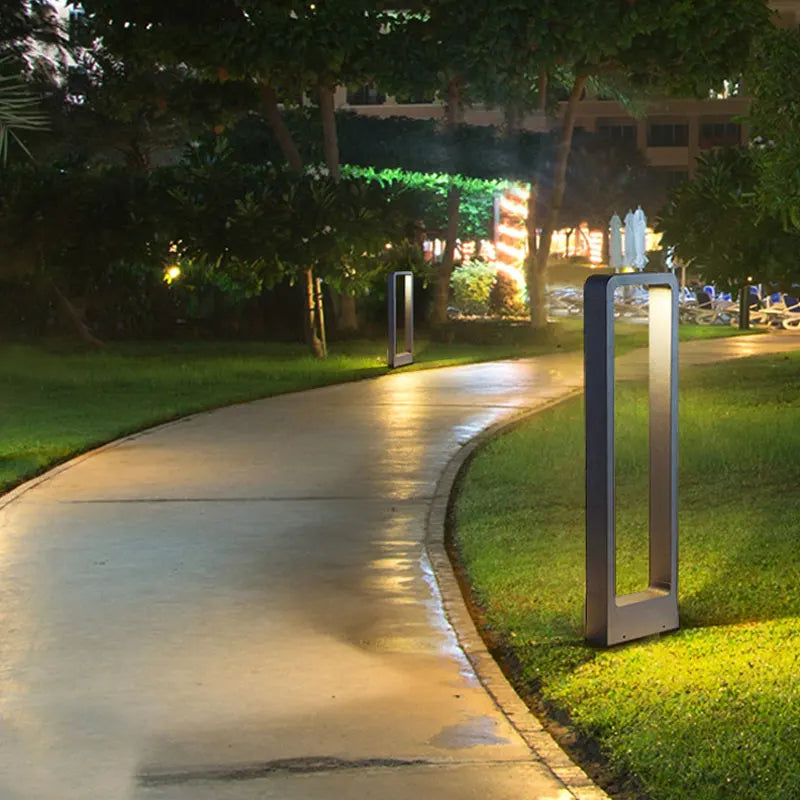 Waterproof LED Garden Lawn Lamp Modern Aluminum Pillar Outdoor Courtyard Villa Landscape Bollards Light