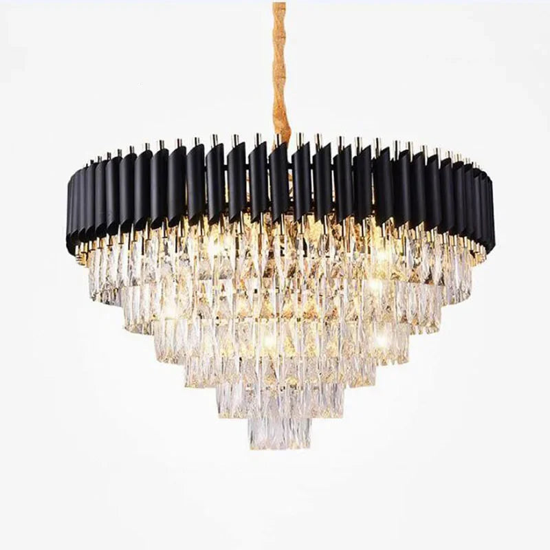 Modern Luxury Crystal Chandelier - LED Pendant / Ceiling Light Fixture for Living Room, Hotel Hall Decor