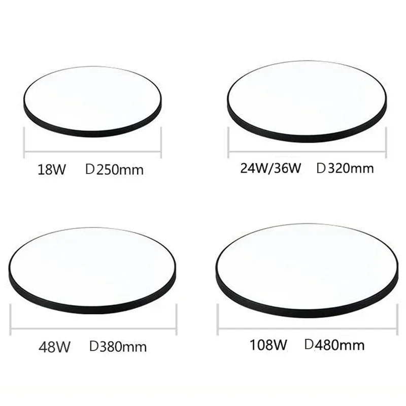 Sleek LED Round Ceiling Lamps for Versatile Home Lighting Ideal for Living Rooms, Bedrooms, Bathrooms, and Kitchens