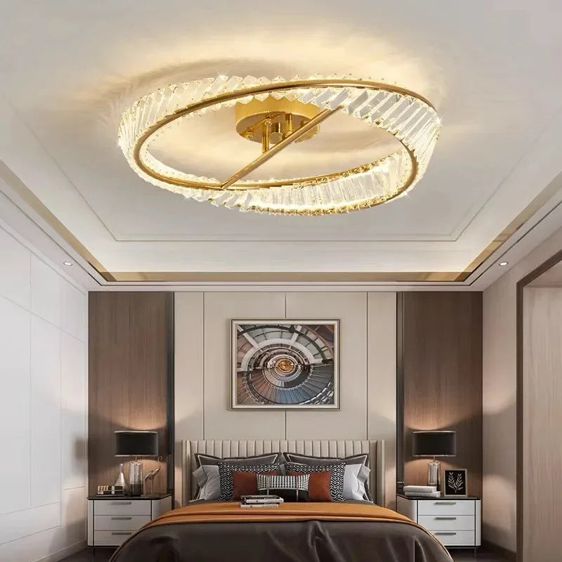 Luxury Ceiling Lamps Modern Bedroom Crystal LED Chandelier Living Room Ceiling Lights Luster Indoor Lighting Fixtures