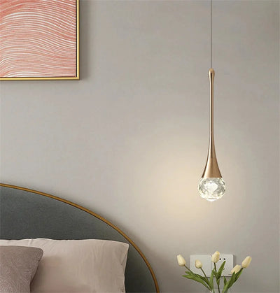 Modern Nordic LED Glass Pendant Light for Aisle, Bedroom, Kitchen, and Foyer - Rose Gold, 5W Warm White