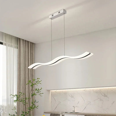 Minimalist Modern LED Pendant Lamp – Stylish Strip Lighting for Living Room, Dining Room, Kitchen, and More