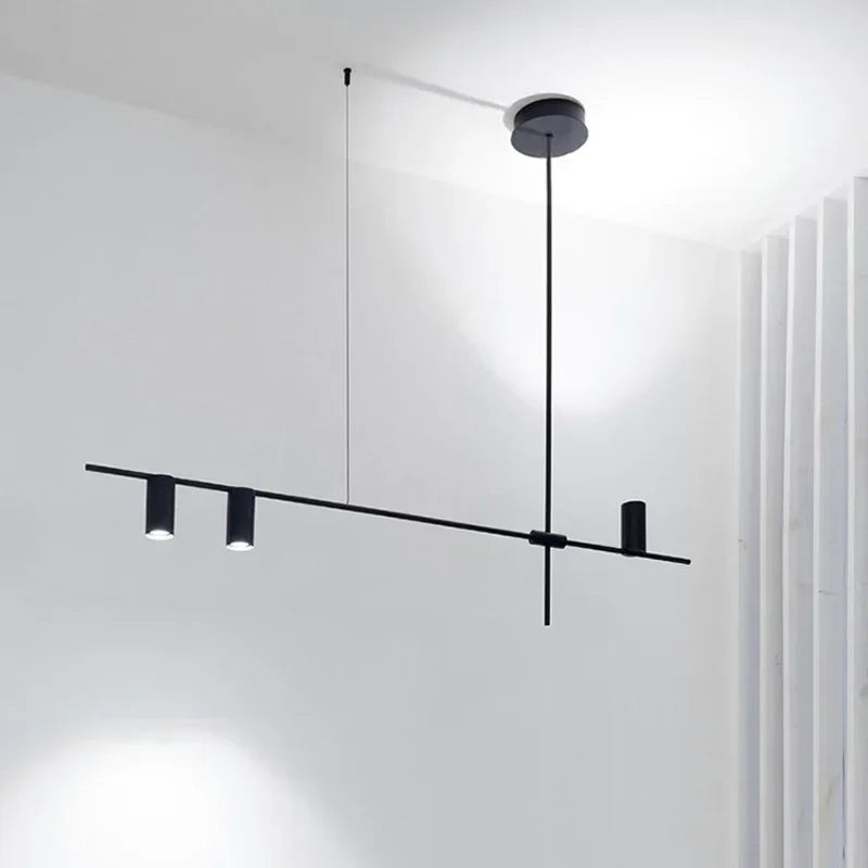 Nordic Modern Chandelier: Longer Black Pendant Lights Perfect for Dining Table, Kitchen Bar - Stylish Suspension Decor