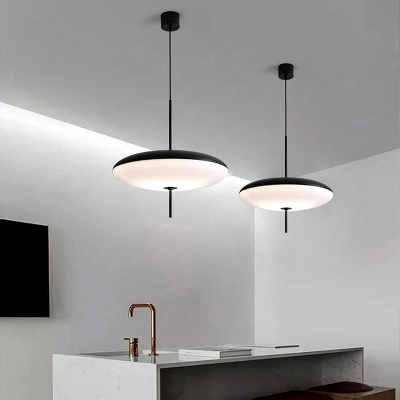 Modern Flying Saucer Pendant Lights: LED Minimalist Design for Restaurants, Studies, Living Rooms