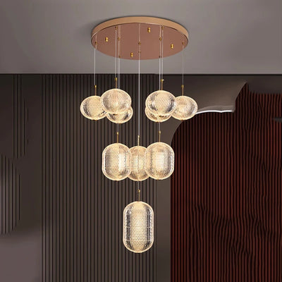 Modern LED Pendant Light Lamps for Staircase Chandeliers