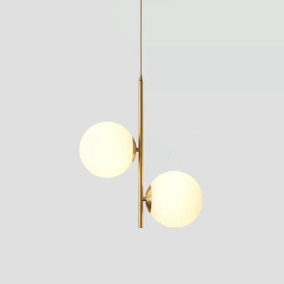 Modern Luxury Coppery Restaurant Pendant Light: Nordic Designer Creative Acrylic Ball G9 Hanging Lamp