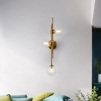 Modern LED Glass Ball Wall Lamp - Sleek Illumination for Living Room and Study