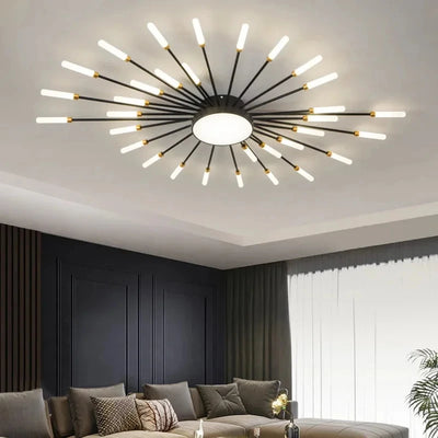 Modern Designer LED Ceiling Lamp – Creative Fireworks Art Lighting for Home Interiors