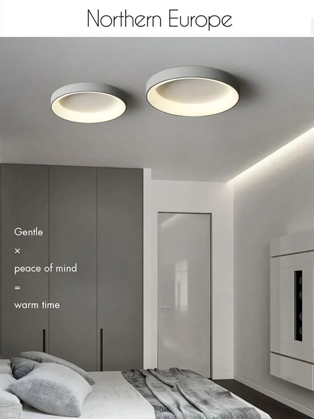 Nordic Modern LED Ceiling Light – Sleek Round Fixture for Indoor Spaces