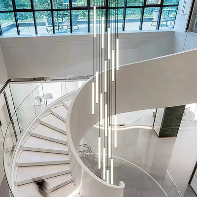 luxury Modern Ceiling Chandelier LED Living Room Spiral Staircase Lighting Décor