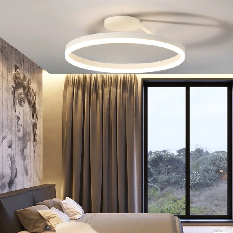 Modern LED Ceiling Light - Circular Lamps in 40/50/60CM - Ideal Fixtures for Living Room, Bedroom