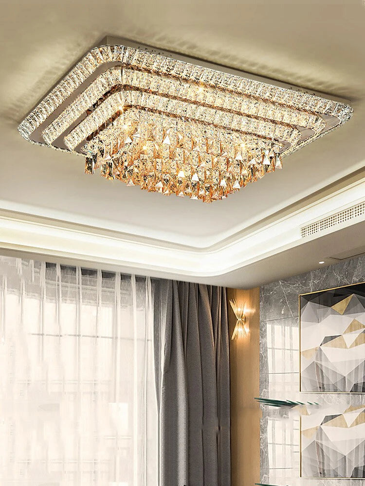 Home Appliance LED Crystal Ceiling Lamp Elegant Luxury Modern Ceiling Chandelier Room Decoration Light Fixture