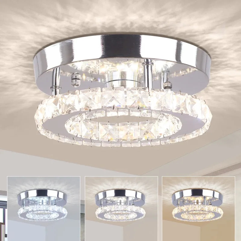 New Modern FRIXCHUR LED Round Crystal Chandelier