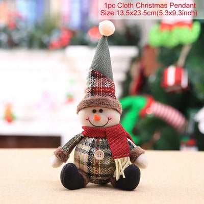 Christmas Santa Doll Table Ornaments Merry Christmas Home Decorations 2024–2025 Holiday Gifts and New Year Décor