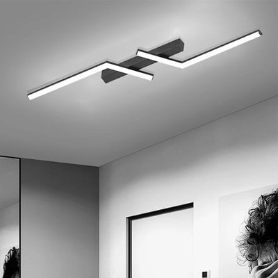 Modern LED Line Ceiling Lamp for Living Room, Dining Room, Bedroom, Study, and More