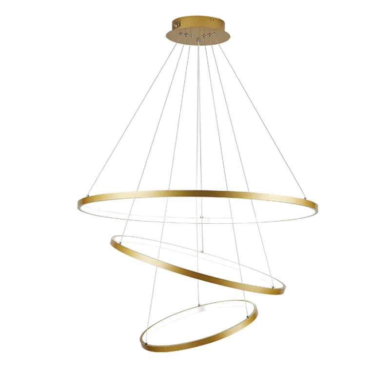 Modern Pendant Lights - LED Ceiling Lamp Fixtures with Circle Rings