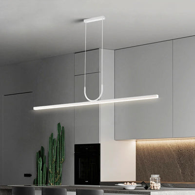 Modern Simple LED Ceiling Chandelier for Table Dining Room Kitchen Island Black Pendant Lamp Home Decor Hanging Lighting Fixture