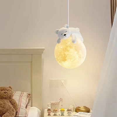 Nordic Little Cute Rabbit LED Pendant Lamp for Dining Rooms, Children's Bedrooms, and Bedside Spaces