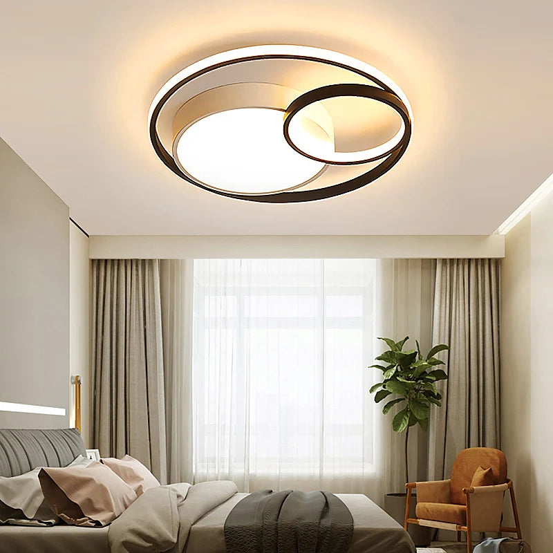 Elegant Modern LED Ceiling Light for Living Room, Bedroom, and Dining Room - Dimmable Decorative Home Lighting Fixture