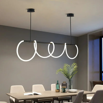 Modern Long Hose LED Chandelier - Minimalist Art Decor Indoor Lighting Fixture