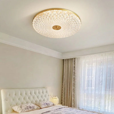 New Light Luxury LED Round Acrylic Ceiling Lamp - Modern Indoor Lighting for Bedroom, Living Room, and Balcony