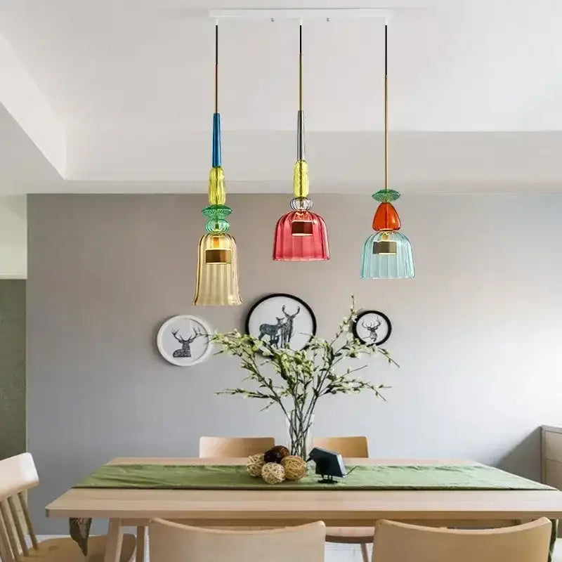 Modern Colorful LED Pendant Lights - Vibrant Illumination for Indoor S ...
