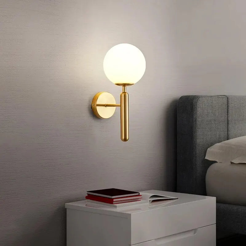 Nordic Modern Wall Lamp - Sleek Indoor Lighting Fixture for Bedroom, Bathroom, and More