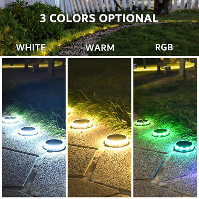4PCS Super Bright LED Solar Pathway Lights: IP65 Waterproof, Ground Lamps for Stunning Garden Decoration