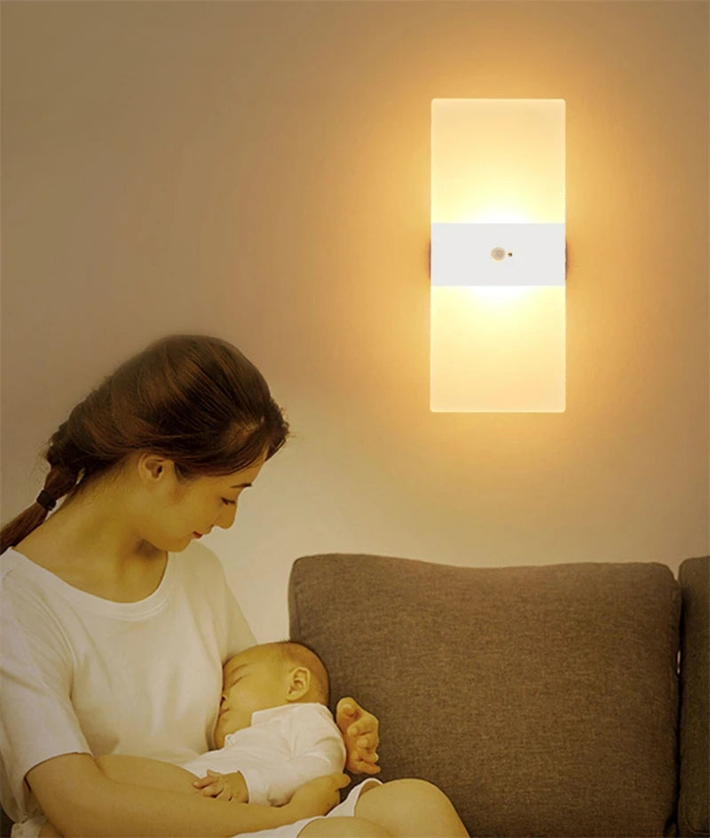 Motion Sensor Wireless LED Wall Lamp – Versatile Indoor Lighting Solution