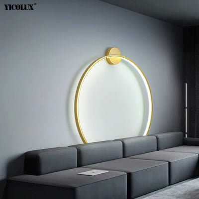 Modern Circle Background Decoration Lamp – LED Wall Light