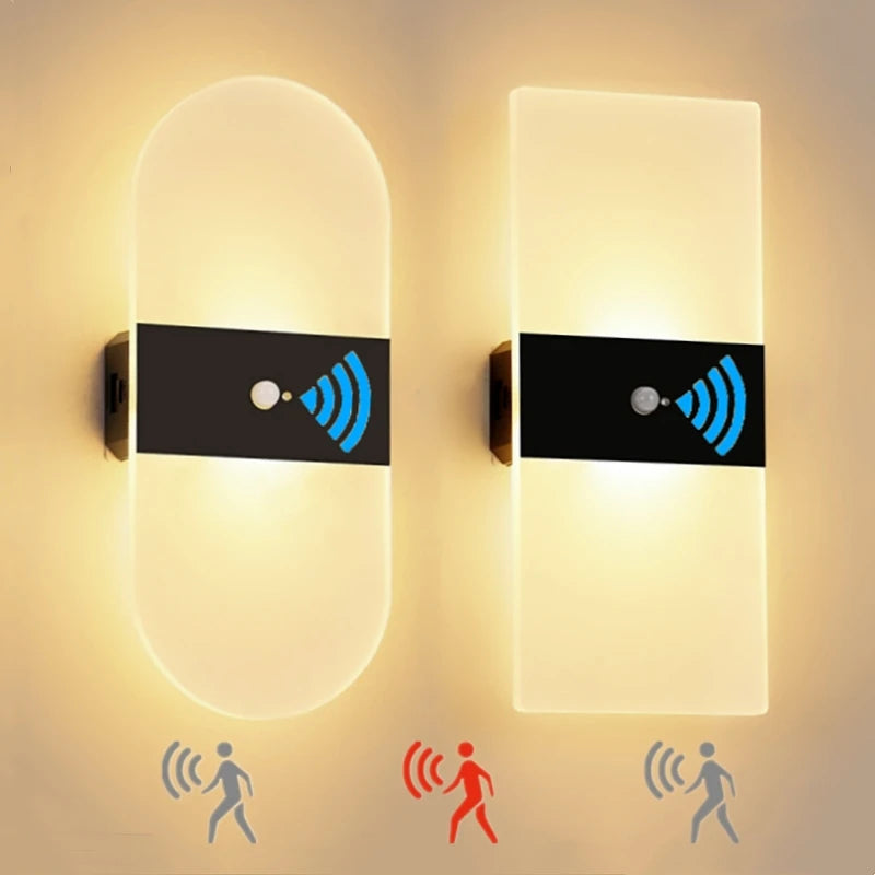 Motion Sensor Wireless LED Wall Lamp – Versatile Indoor Lighting Solution