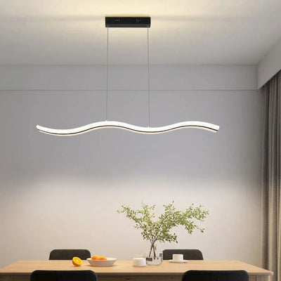 Minimalist Modern LED Pendant Lamp – Stylish Strip Lighting for Living Room, Dining Room, Kitchen, and More