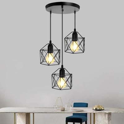 Vintage Nordic Style LED Chandelier for Kitchen, Dining, and Living Room Christmas Decor Pendant Light