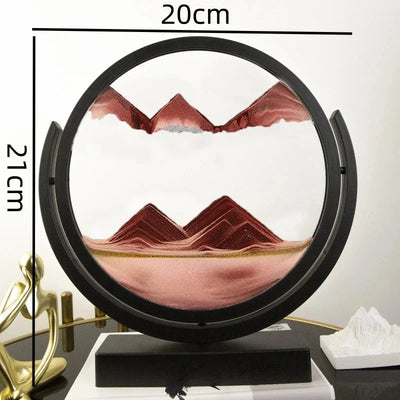 3D Moving Sand Art Hourglass with Handmade Glass Hourglass for Home Decor & Gifts