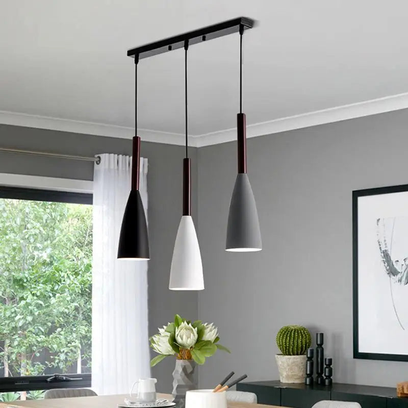 Sleek Modern 3-Head Nordic Pendant Light  for Living Room, Dining Table, Kitchen Island, and Bedroom Decor