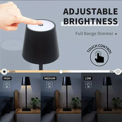 Creative Wireless LED Desk Lamp: Touch Table Lamp for Bars, Restaurants, Studies, Offices With USB Charging