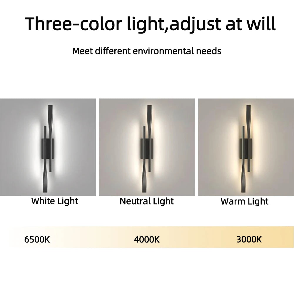 Long Strip Wall Lamp Light Luxury Creative Room Bedroom Bedside Lamp Simple Modern Nordic