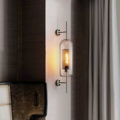 Modern Glass Wall Lamp Fixture - Golden Ball Light for Bedside and Living Room