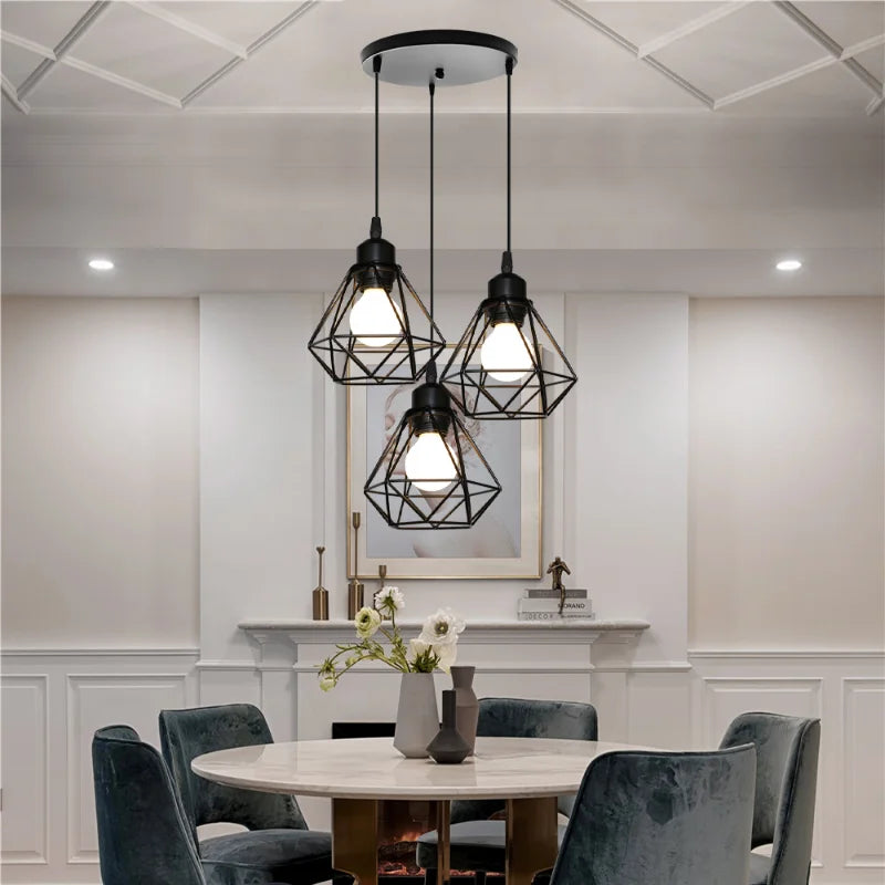 Modern Nordic Iron Chandelier - Creative Single Head Pendant Light for Living Room, Bedroom, and Dining Area