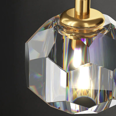 Luxury Crystal LED Chandelier: Nordic Double-Head Long Line Hanging Lamp for Home, Restaurant, Bar, Bedroom Pendant Lights