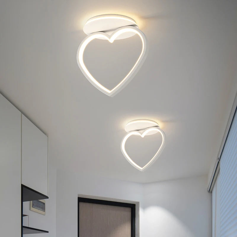 Creative Star Heart-Shaped Ceiling Light - Modern Hallway, Aisle, and Entrance Lamp for Foyer and More