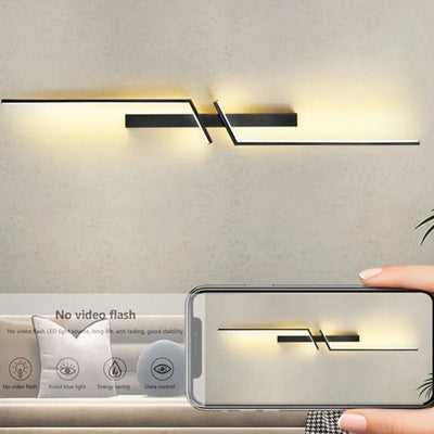 Modern Creative Strip LED Wall Lamp for a Minimalist Bedroom Bedside Wall Living Room