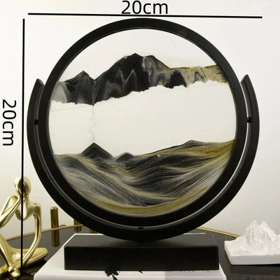 3D Moving Sand Art Hourglass with Handmade Glass Hourglass for Home Decor & Gifts