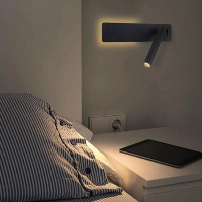 Contemporary LED Wall Lamp Reading Light - Rotation Bedside Sconce with Spot LED Light