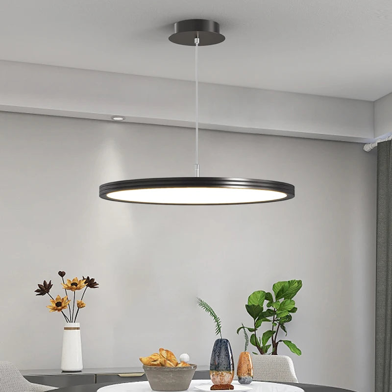 Modern LED Pendant Light Simple Round Design Indoor Hanging Pendant Lamp for Stylish Home Decor