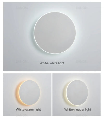 Modern LED Round Wall Lamps with Touch Switch – Minimalist Style for Interior Spaces