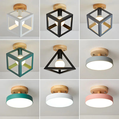 Nordic Macaron Corridor Light: Simple Modern Ceiling Light for Balcony Entrance, Hallway