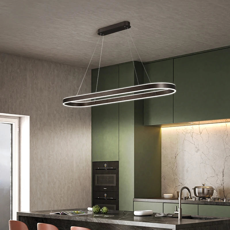 Modern LED Chandelier: Statement Lighting for Kitchens, Dining Rooms & More (Multiple Colors & Dimmable)