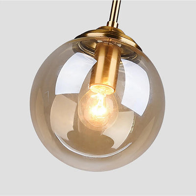 Modern Luxury Metal Chandelier Nordic LED Glass Pendant Hanging Lamp for Stylish Living